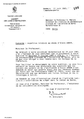 Procès-verbal d’audition de Rudolf Preisig, pharmacologue