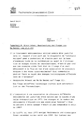 Réponses de Klaus Ernst aux questions de Jacques Mentha